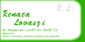 renata lovaszi business card